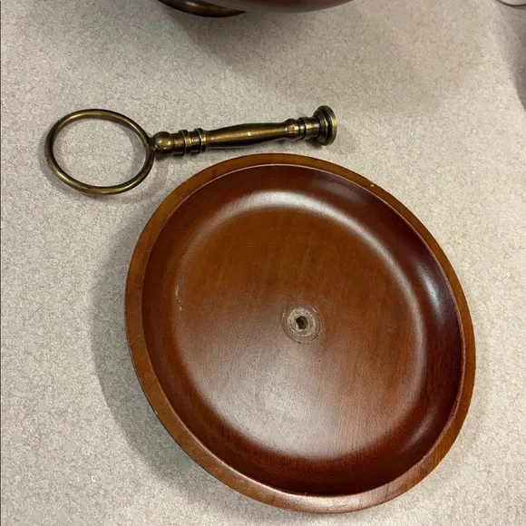 Mango Wood 2 Tier Cupcake Server Tray Mid Century - Picture 14 of 16